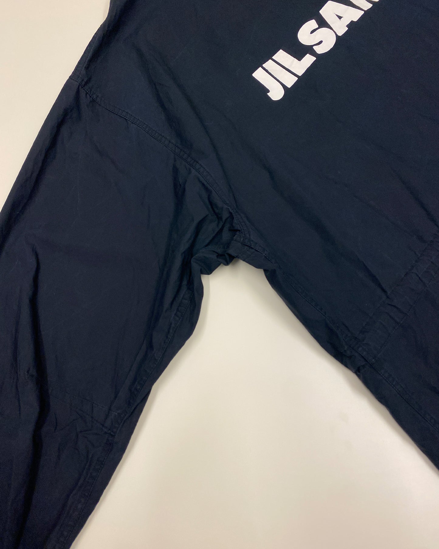 Jil Sander AW2020 Hooded Logo Fishtail Coat Navy