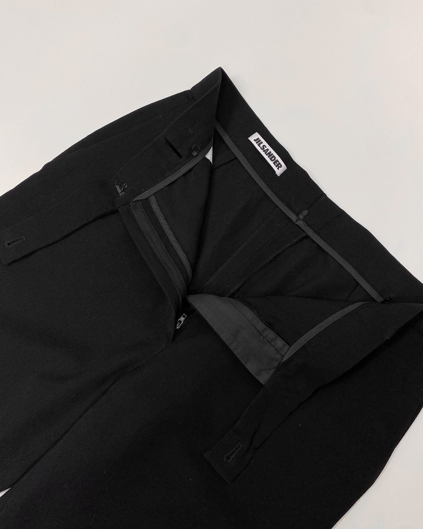Jil Sander 1990s Wool Pants Black