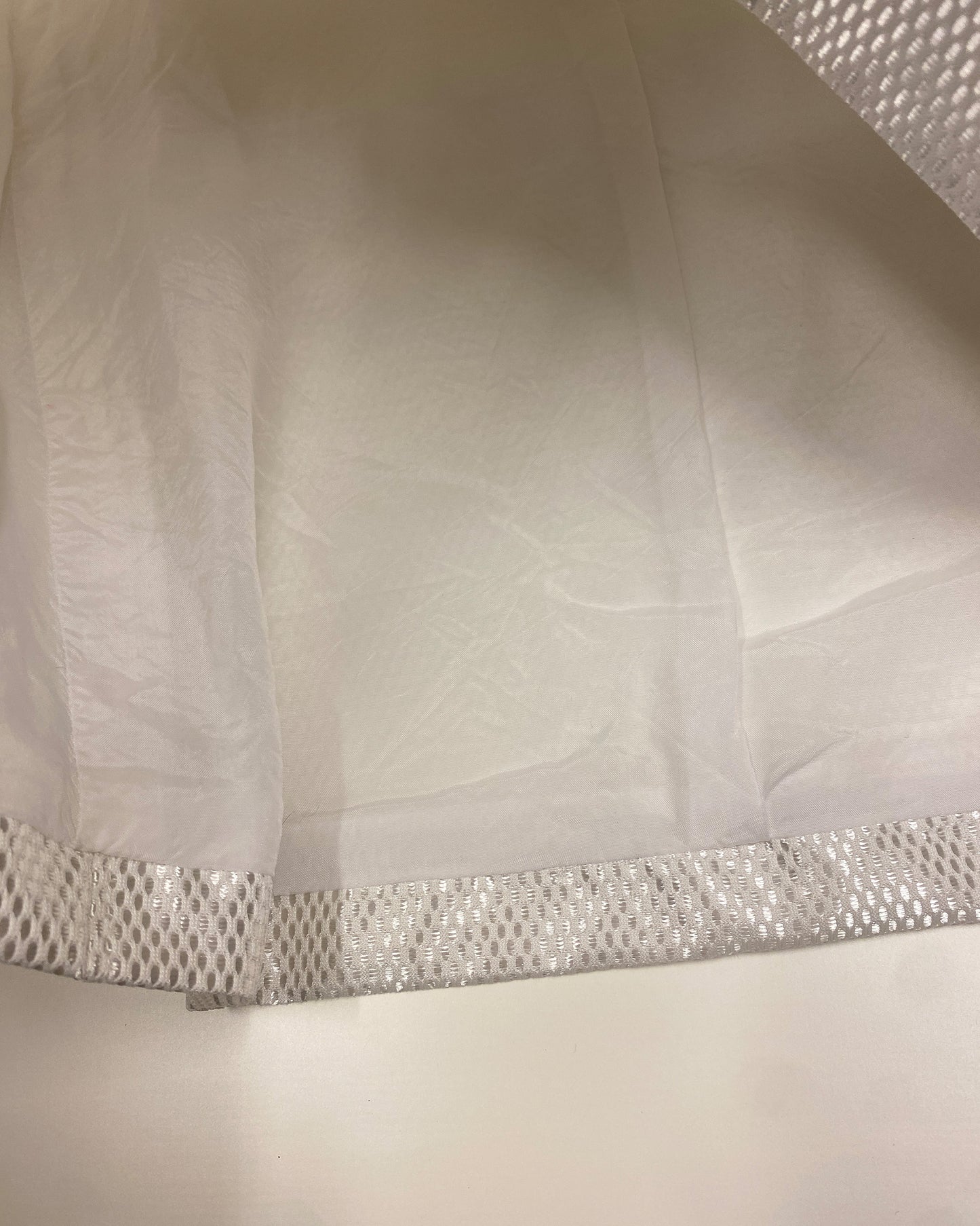 Jil Sander 1980s Shimmer Netting Jacket White Silver