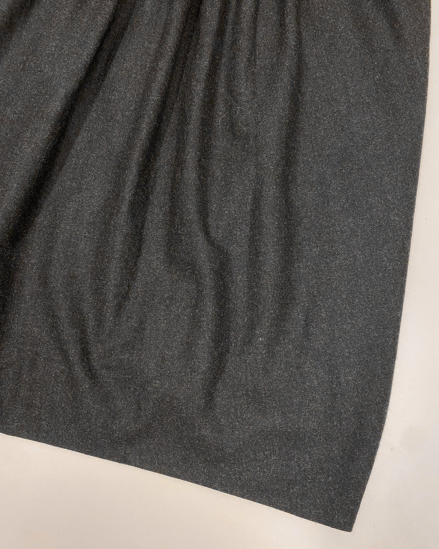 Jil Sander 2000s Gathered Wool Cashmere Tank Dress Dark Grey