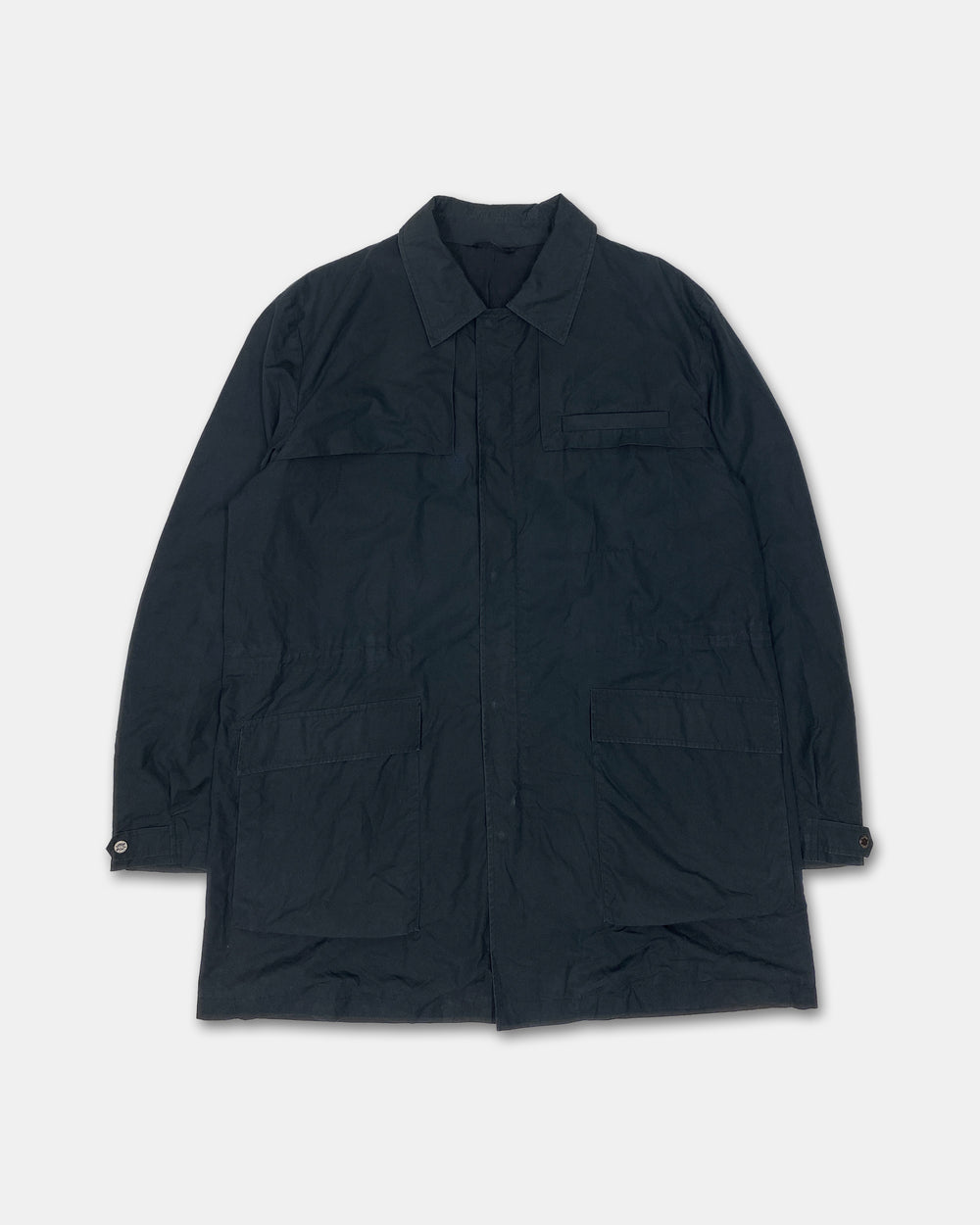 Jil Sander SS2009 Short Zip Cotton Coat Navy