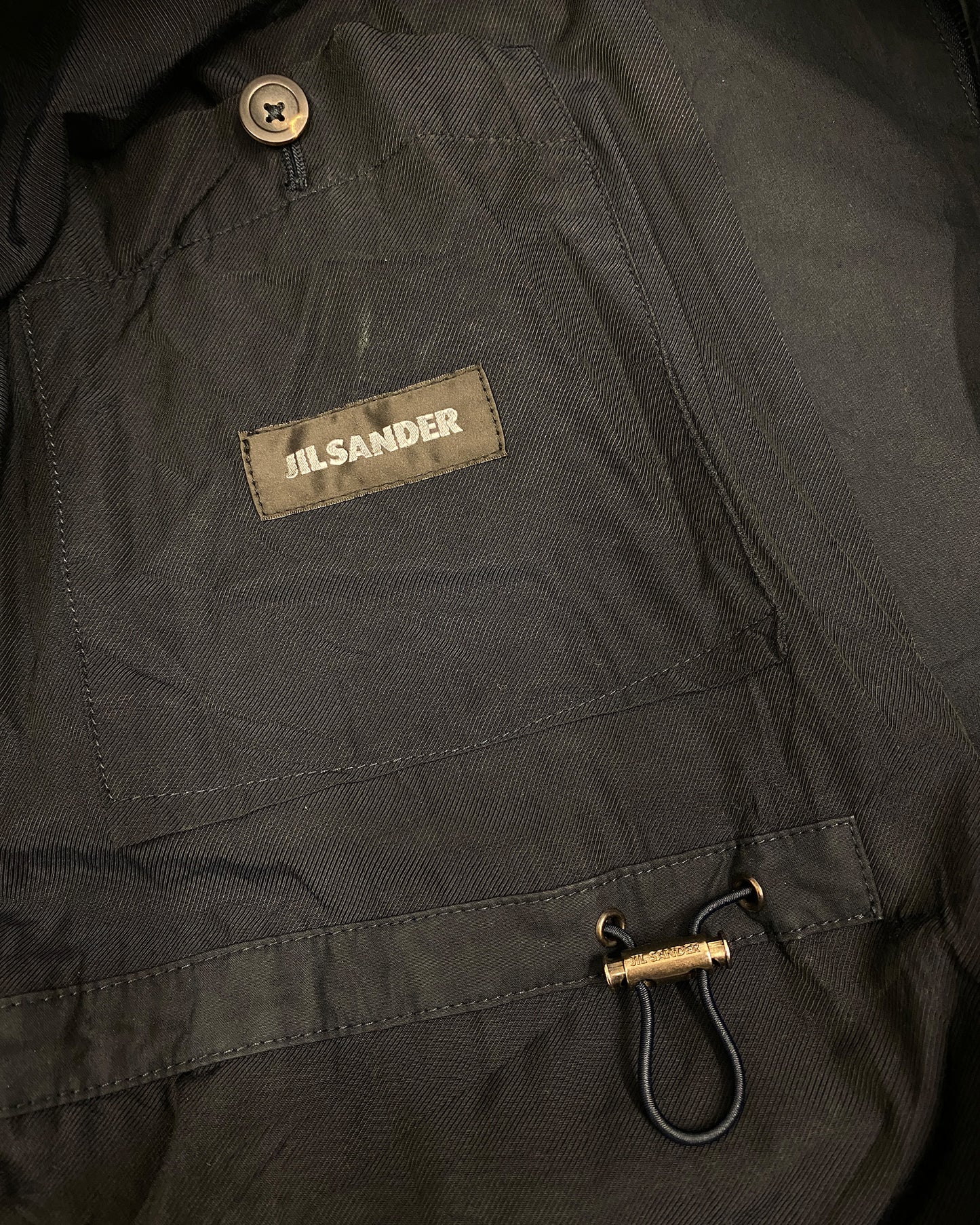 Jil Sander SS2009 Short Zip Cotton Coat Navy