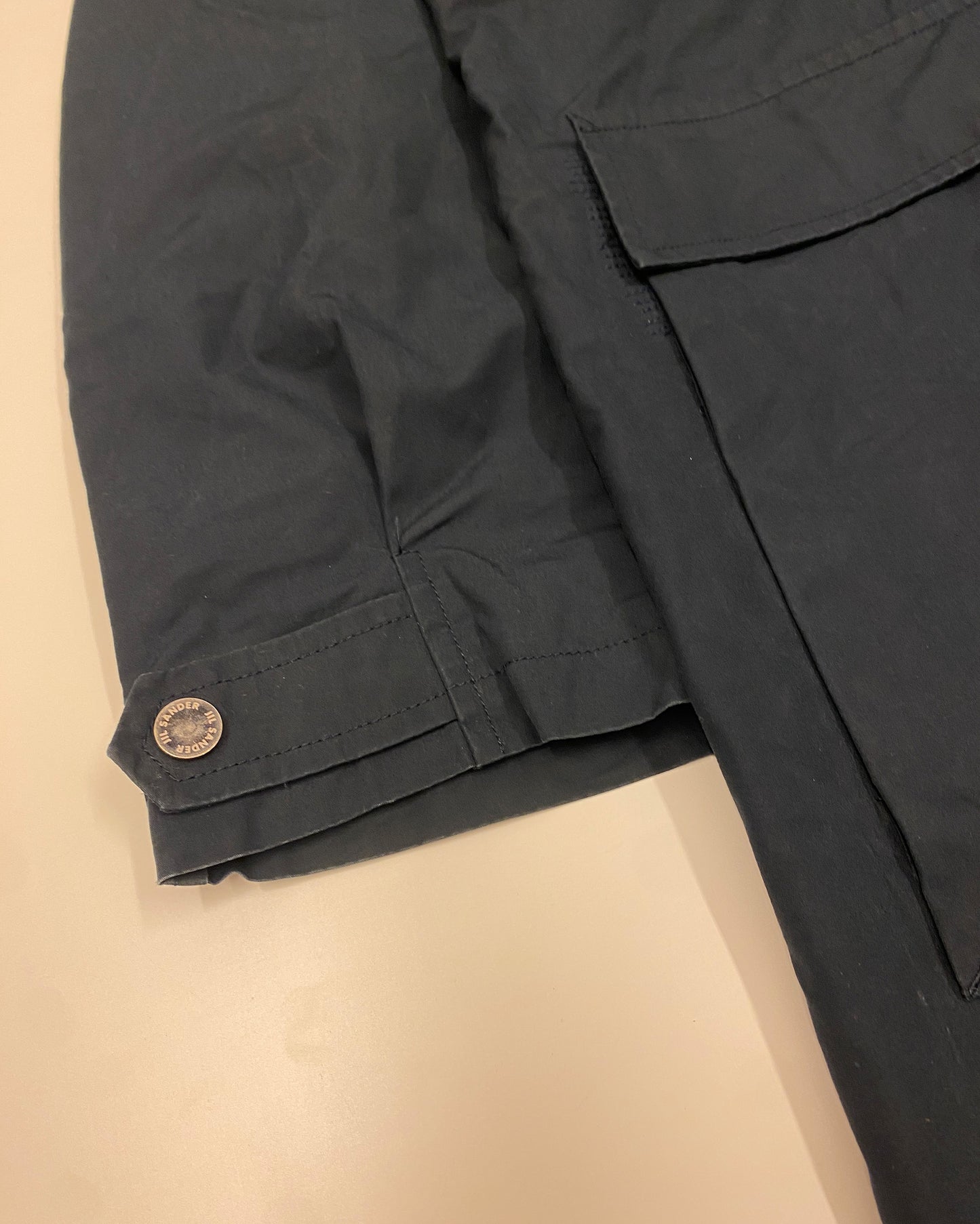 Jil Sander SS2009 Short Zip Cotton Coat Navy
