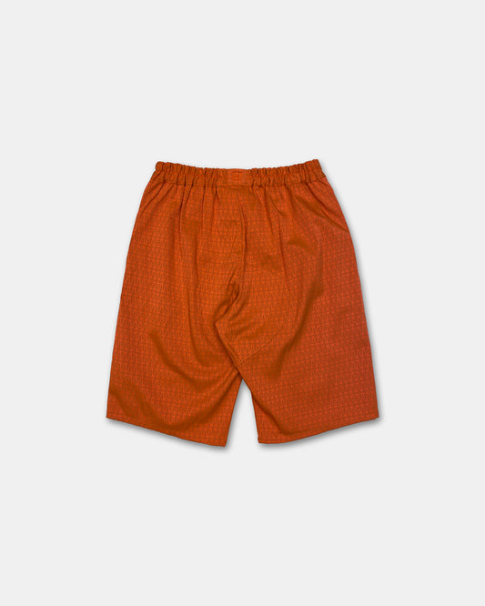 Jil Sander 1990s Pattern Shorts Orange