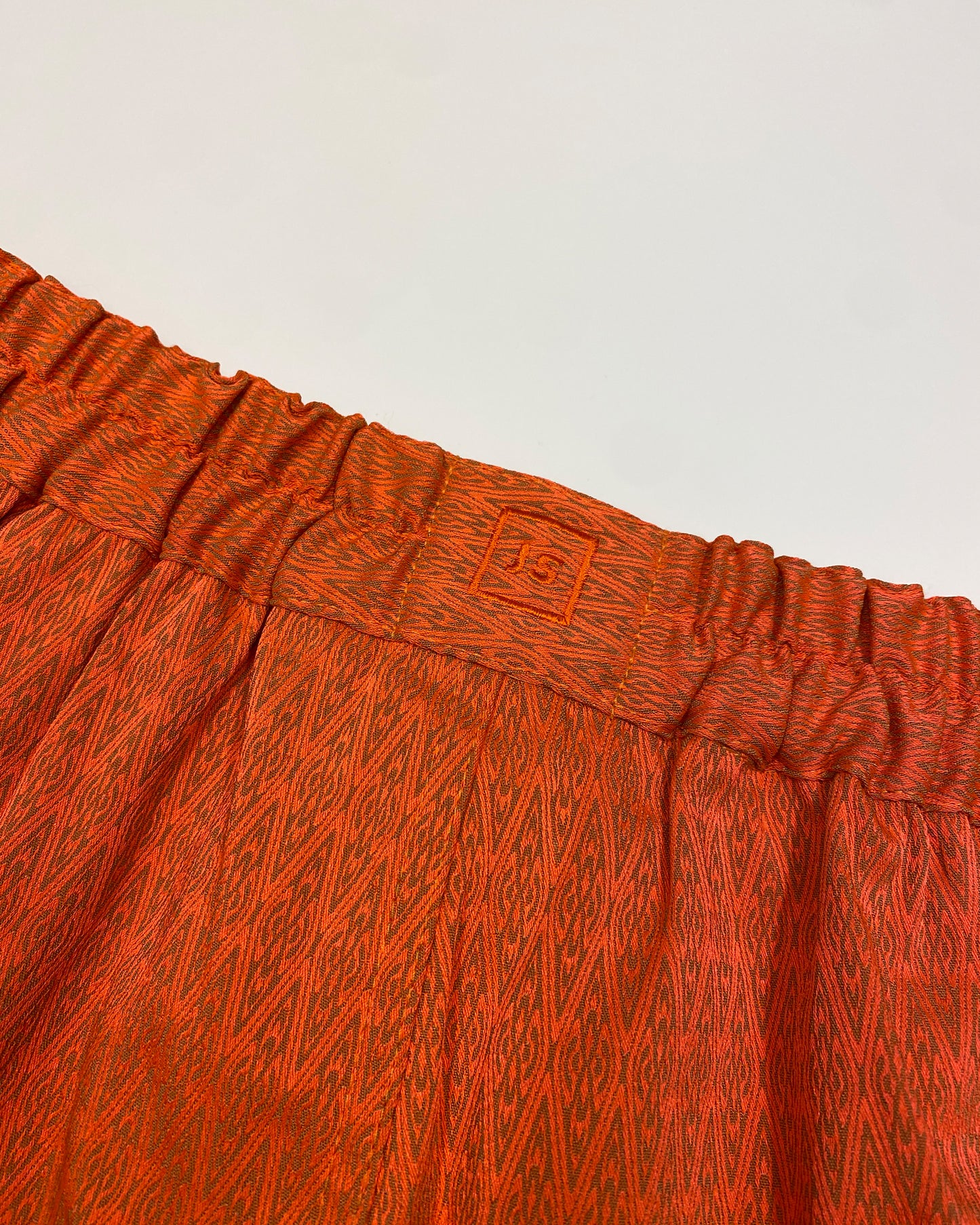 Jil Sander 1990s Pattern Shorts Orange