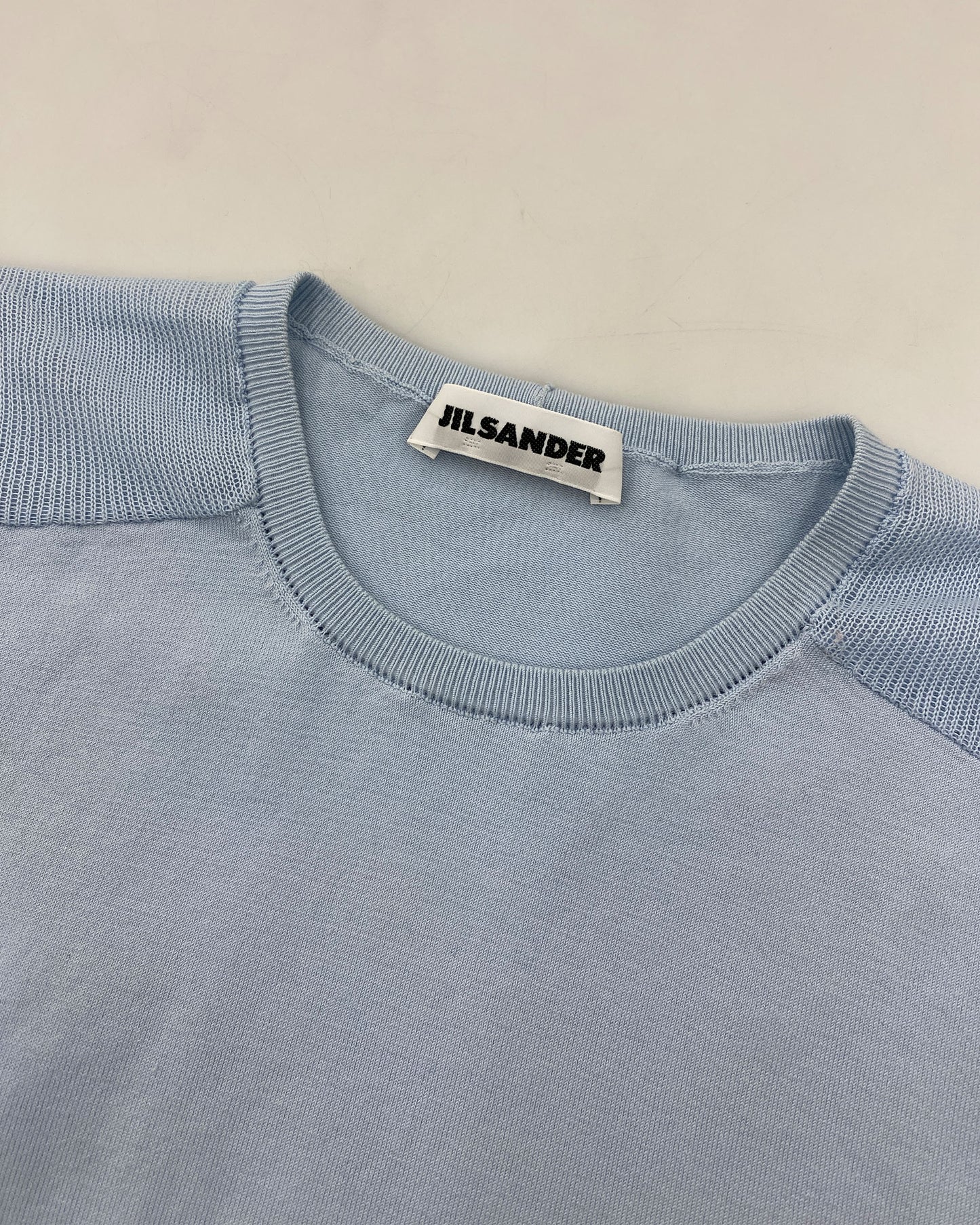 Jil Sander 1990s Stretch Top Light Blue