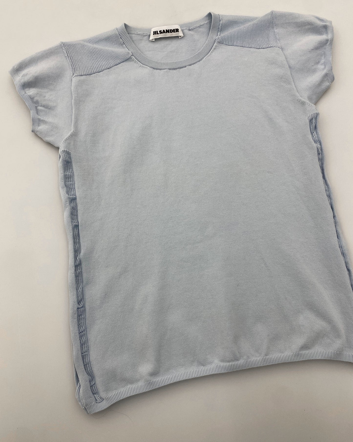Jil Sander 1990s Stretch Top Light Blue
