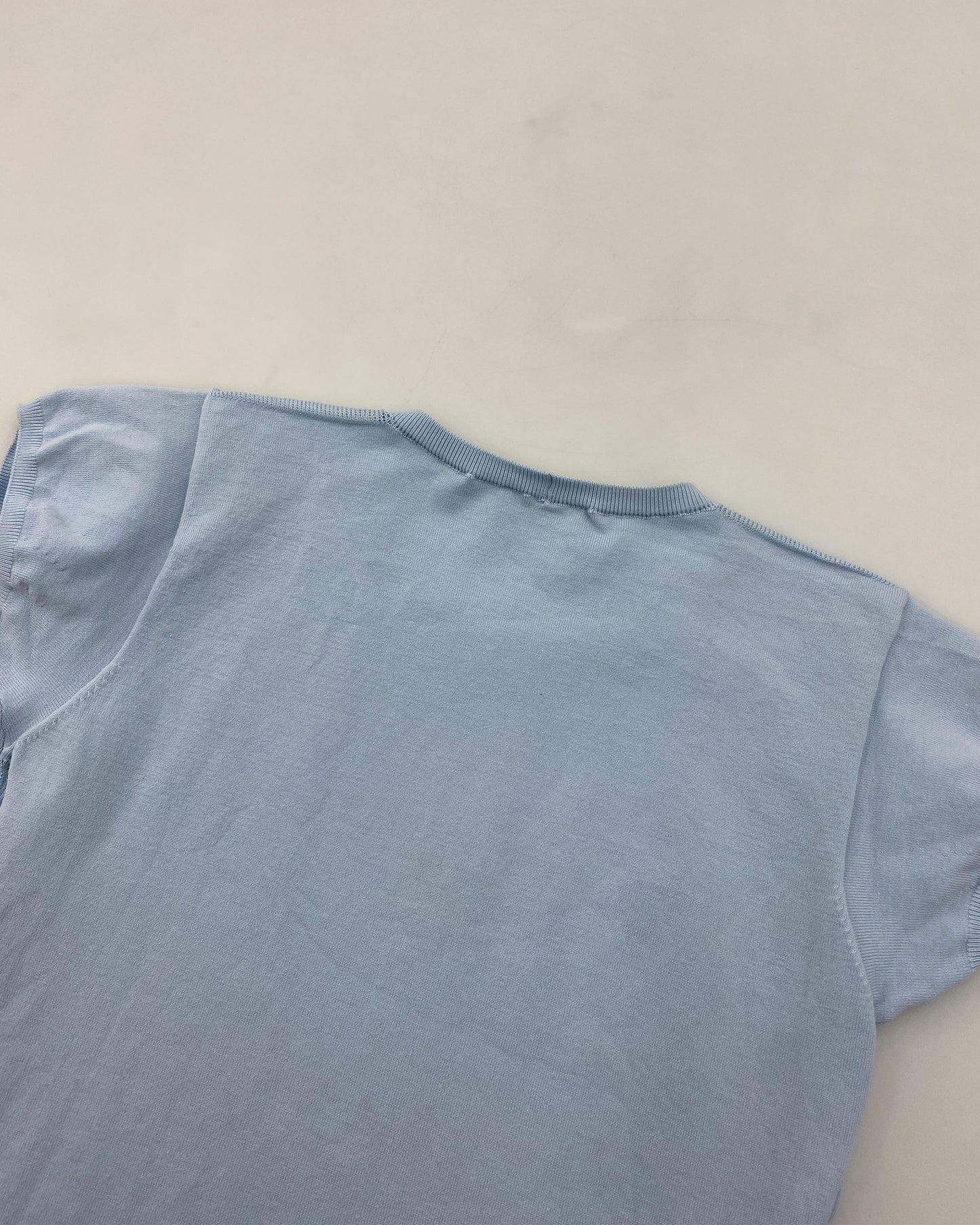 Jil Sander 1990s Stretch Top Light Blue