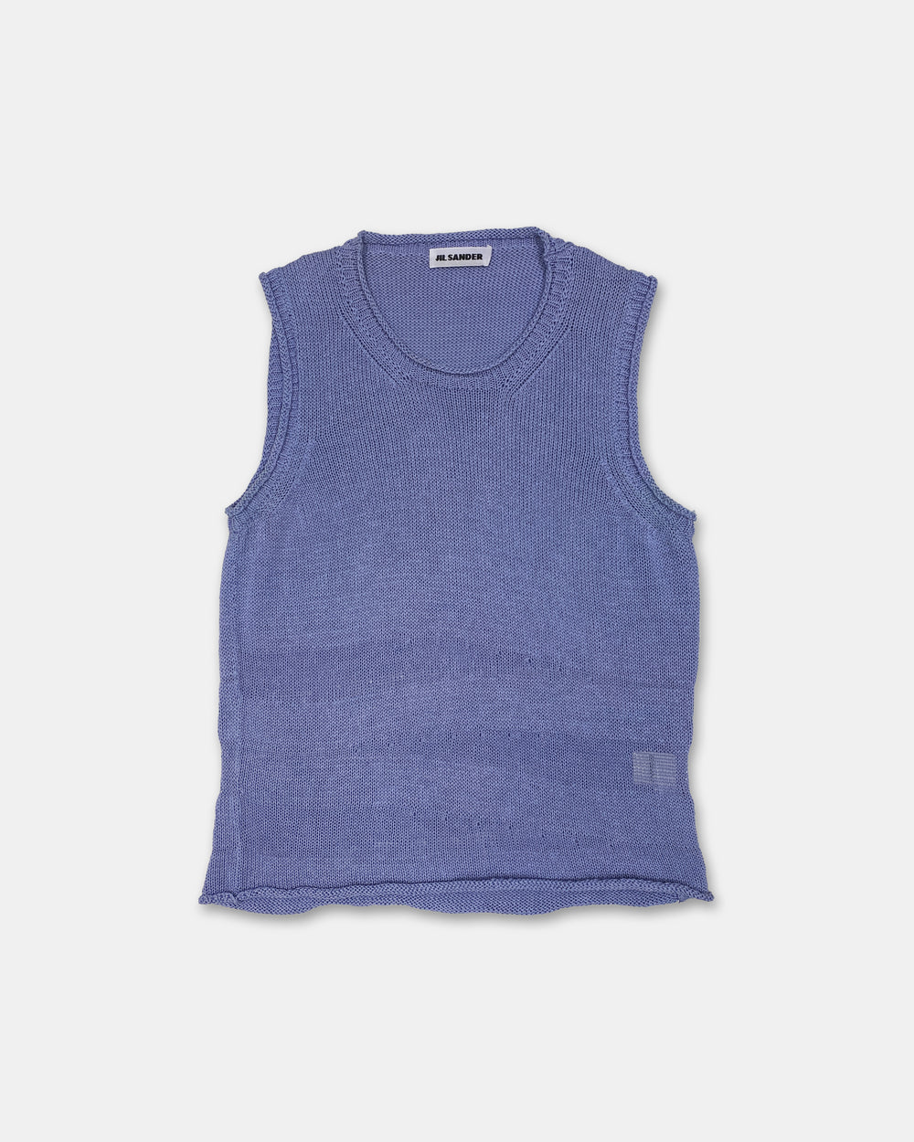 Jil Sander 1990s Knit Cotton Sweater Vest Light Purple