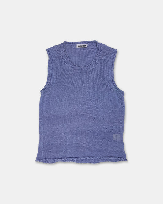 Jil Sander 1990s Knit Cotton Sweater Vest Light Purple