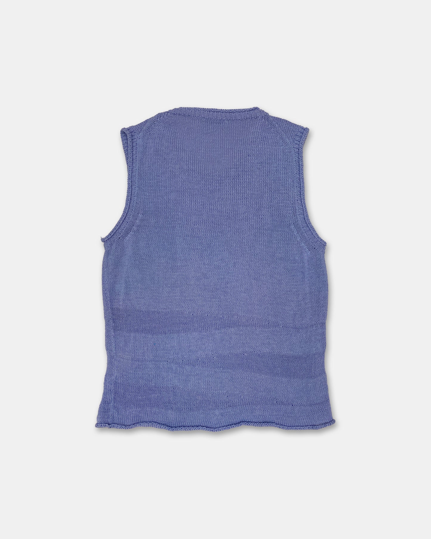 Jil Sander 1990s Knit Cotton Sweater Vest Light Purple