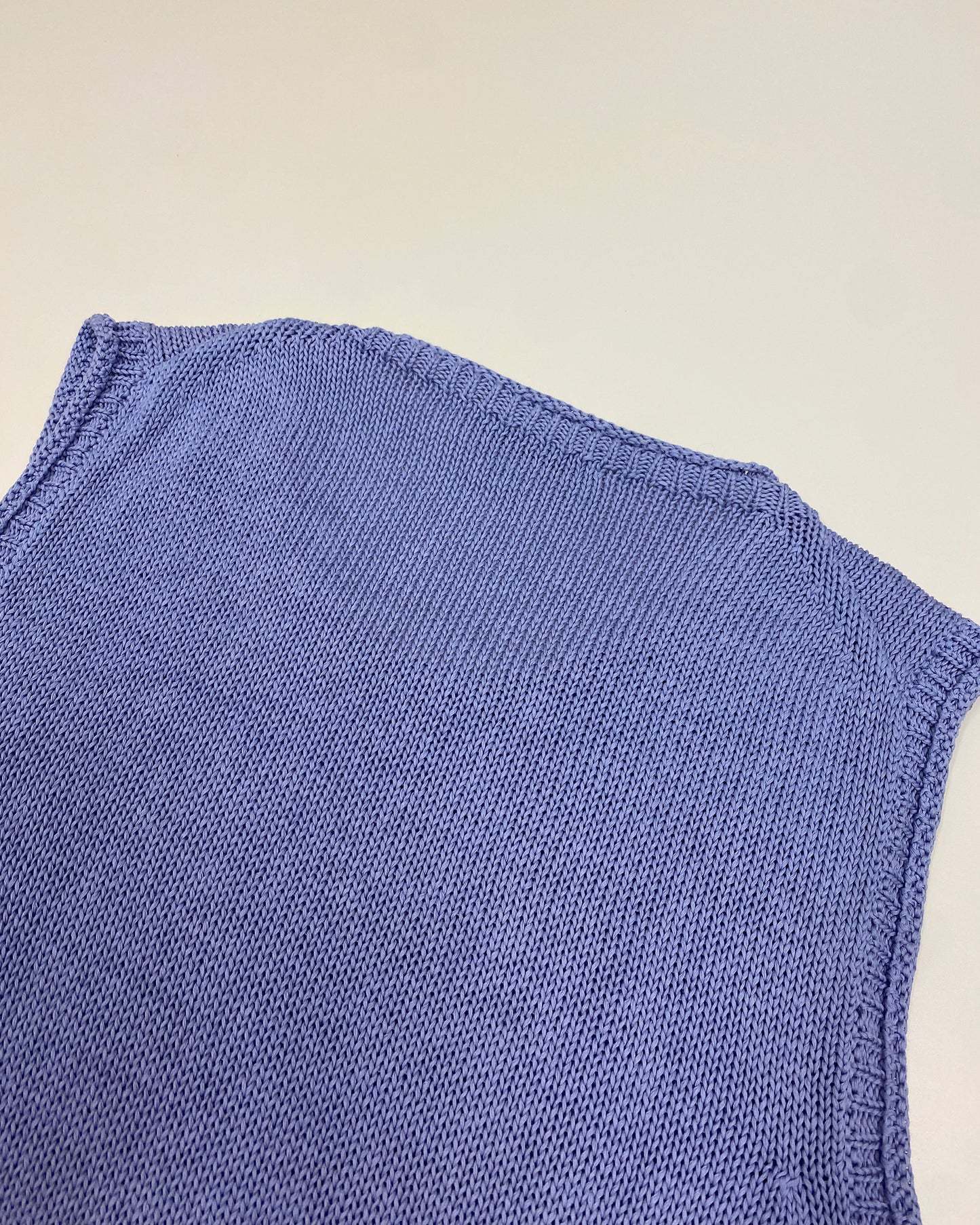 Jil Sander 1990s Knit Cotton Sweater Vest Light Purple