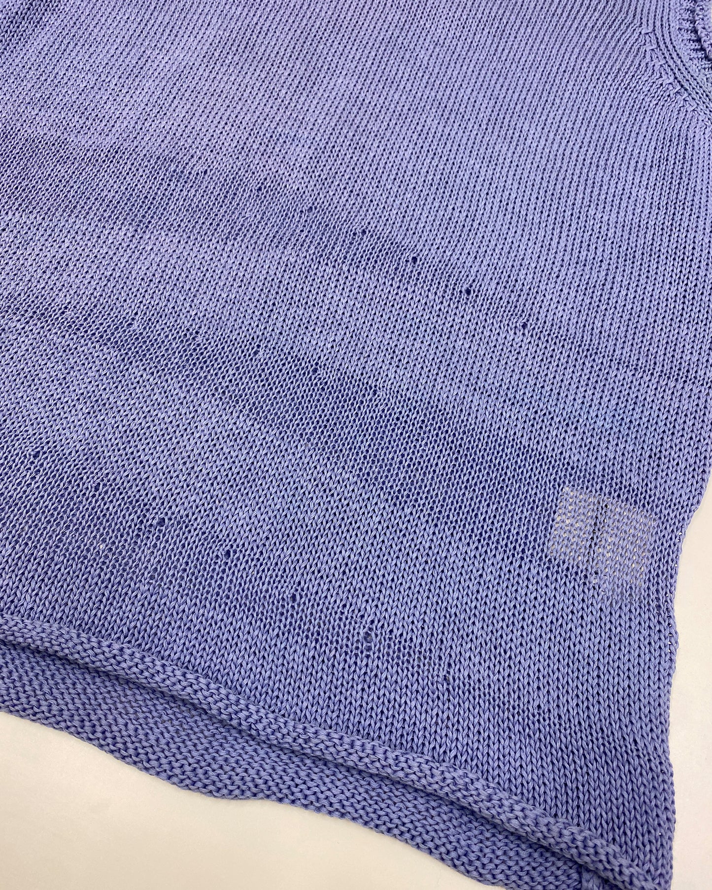 Jil Sander 1990s Knit Cotton Sweater Vest Light Purple