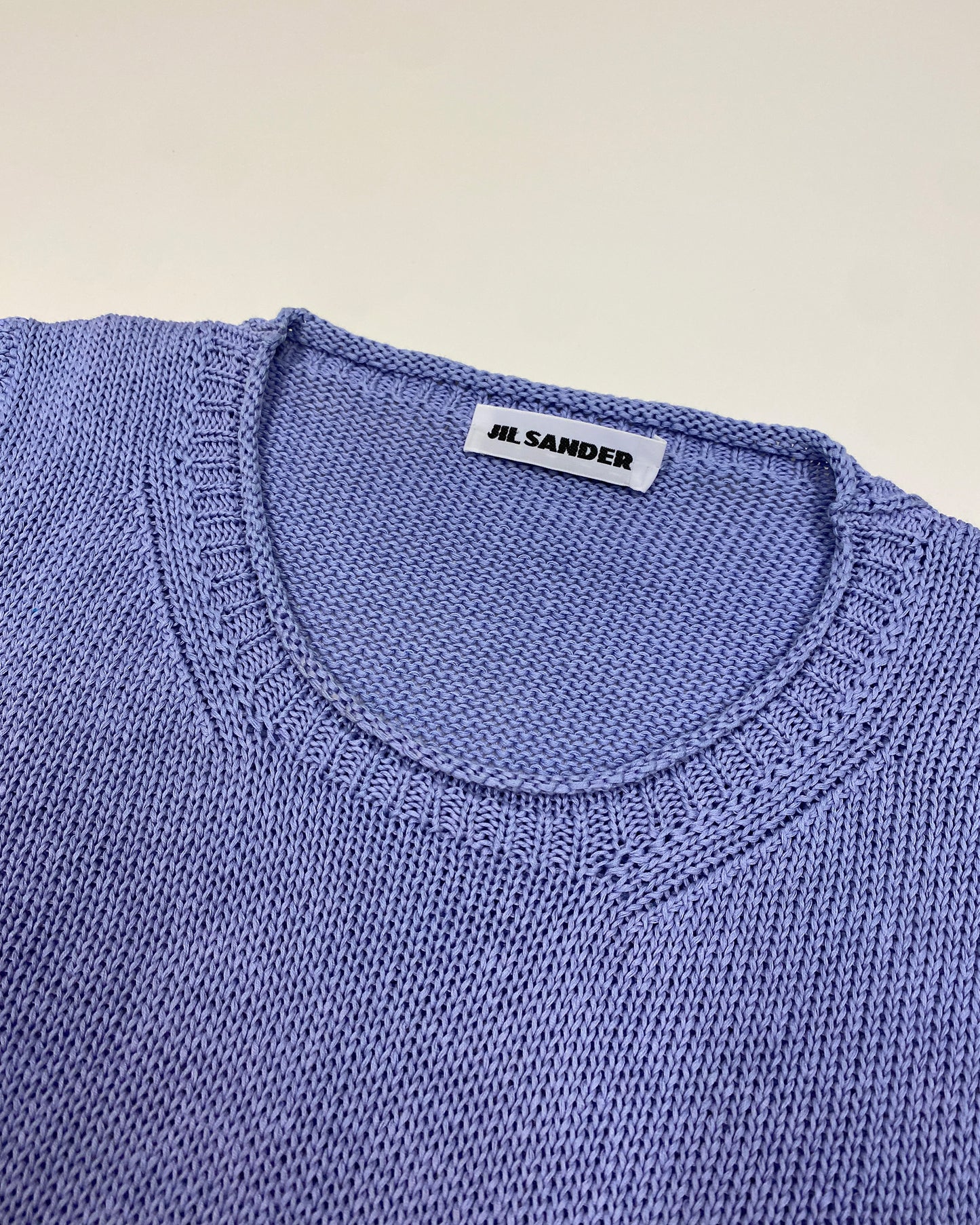 Jil Sander 1990s Knit Cotton Sweater Vest Light Purple