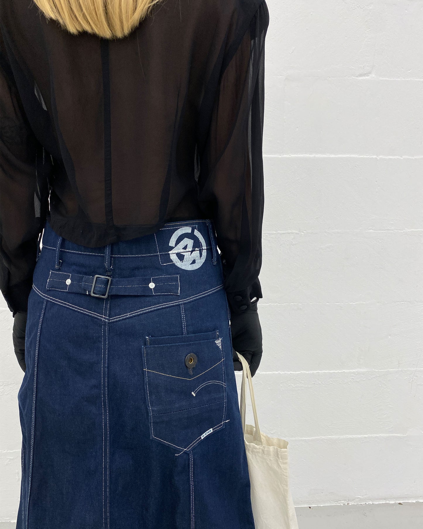 Vintage 1980s Geflügelhof Andreas Hellfritz Tote Bag White