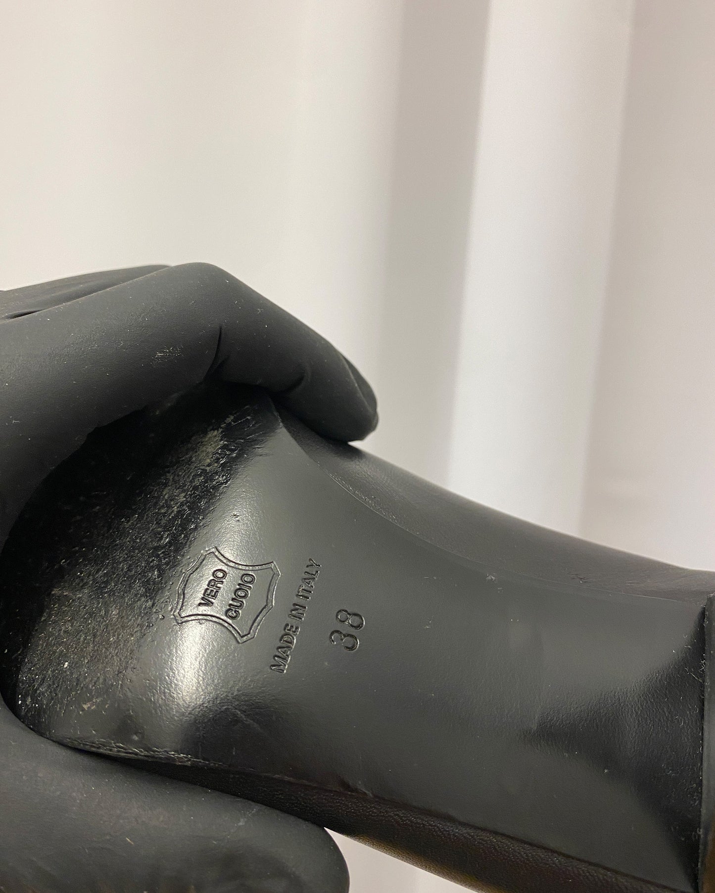 Jil Sander 1990s Square Toe Leather Heels Black