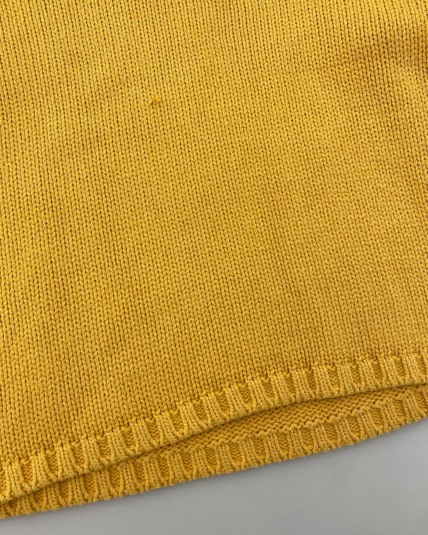 Jil Sander 1980s Oversized Cotton Knit Sweater Yellow