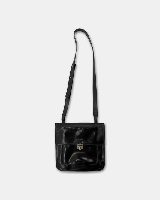 Joop! 2000s Handmade Leather Shoulder Bag Dark Brown