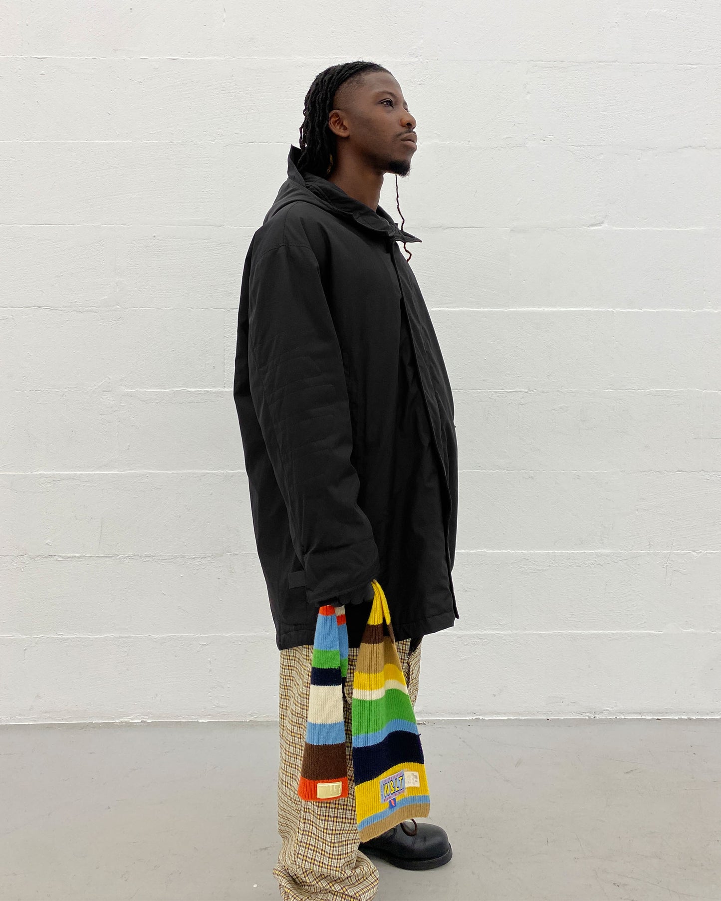 W.&L.T. Walter van Beirendonck 1990s Striped Wool Scarf Multicolor