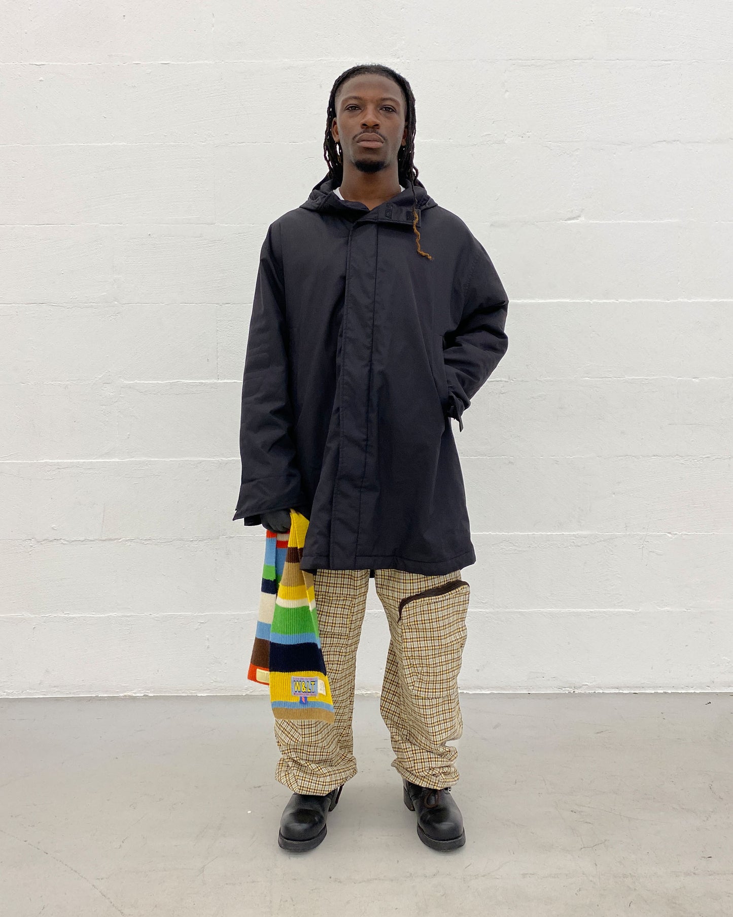 W.&L.T. Walter van Beirendonck 1990s Striped Wool Scarf Multicolor