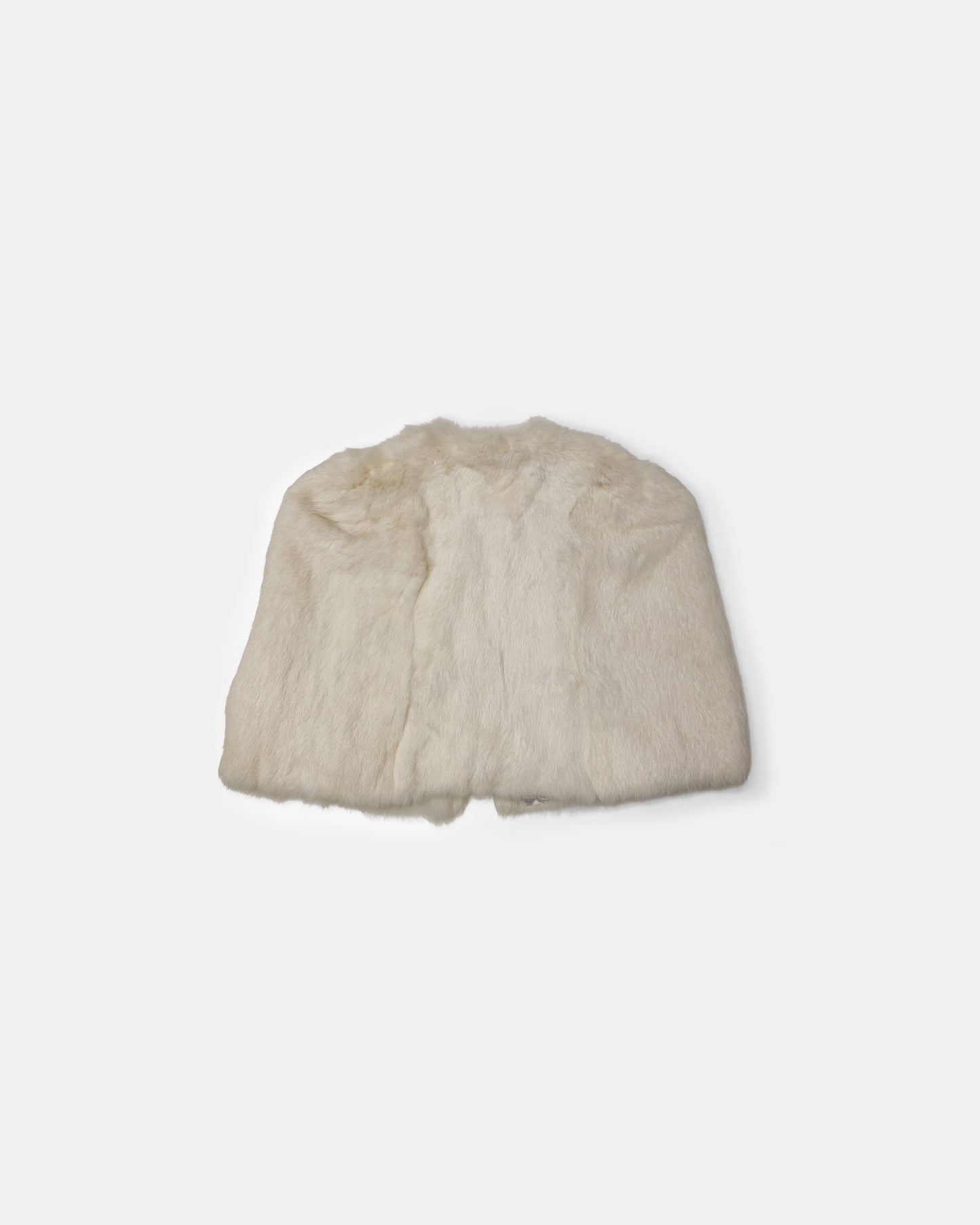Vintage 1950s Rabbit Fur Cape White