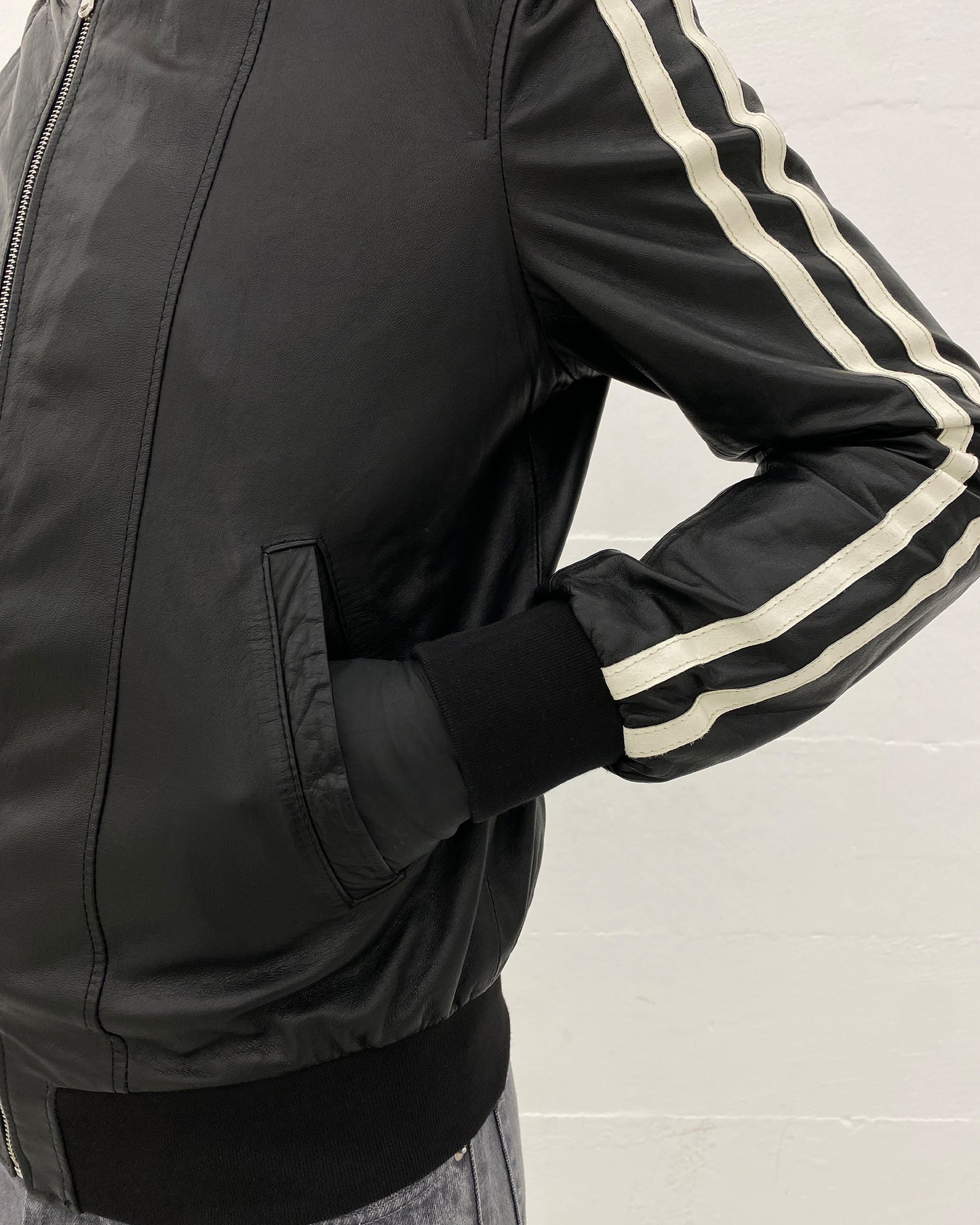 Karl Mommoo 2000er Lederjacke Schwarz 