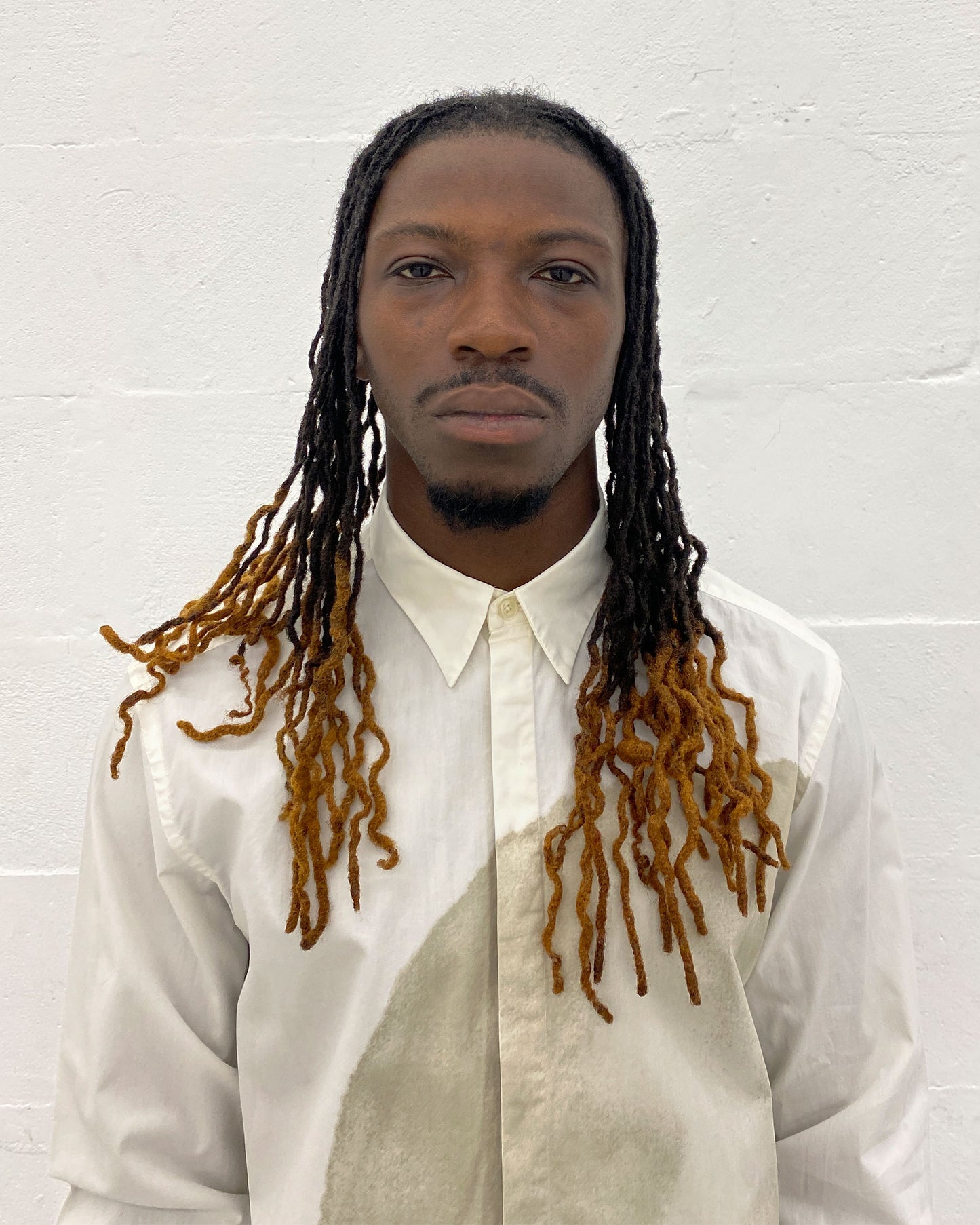 Kenzo Homme 1990s Big Stain Shirt White