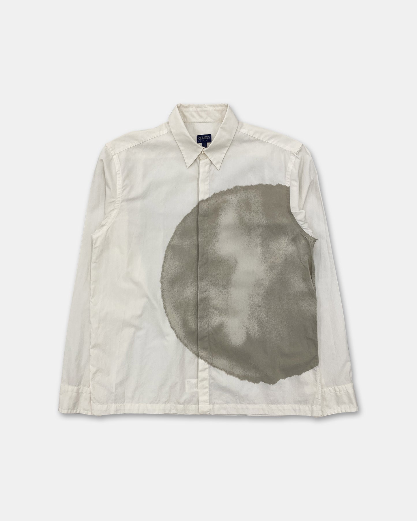 Kenzo Homme 1990s Big Stain Shirt White