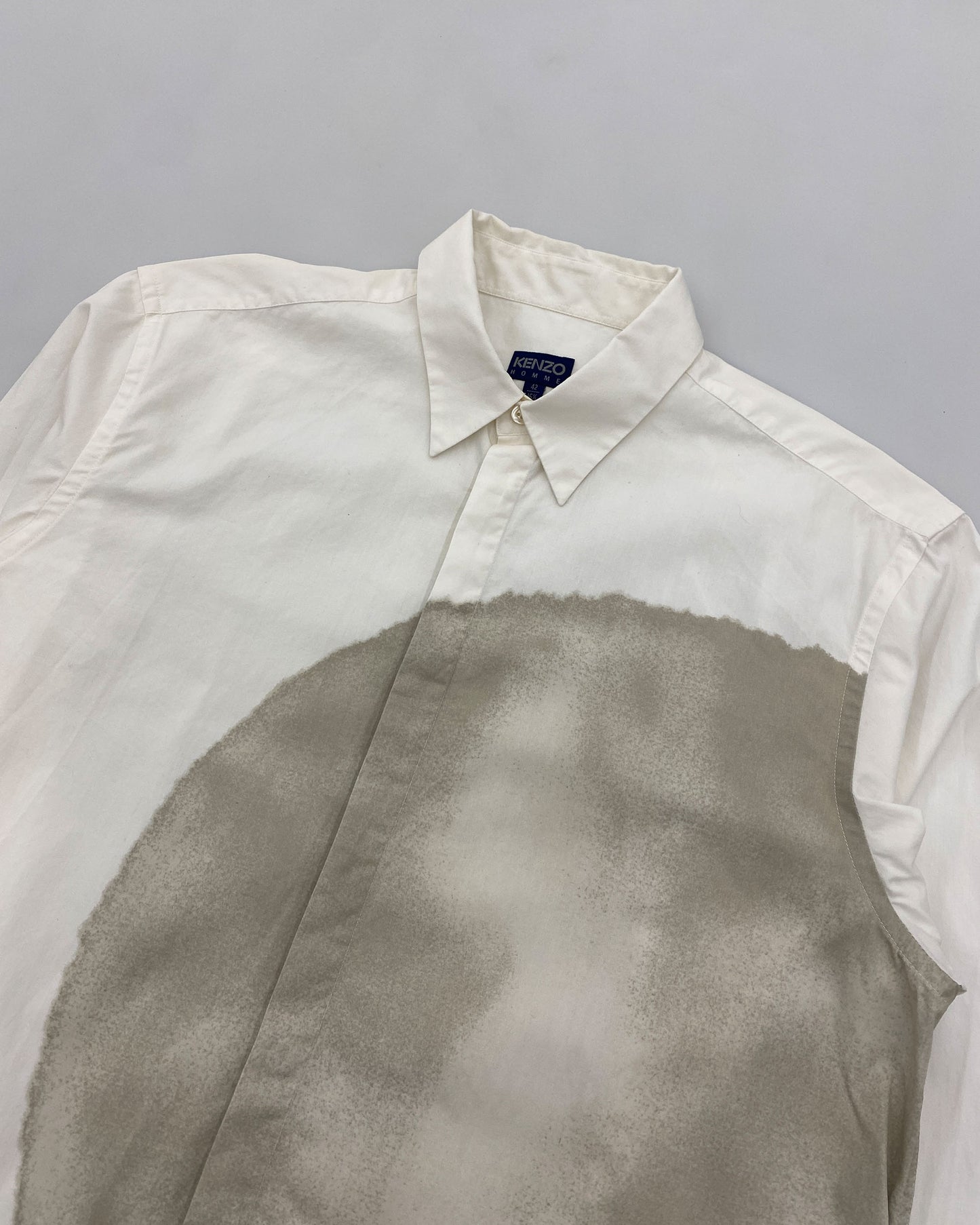 Kenzo Homme 1990s Big Stain Shirt White