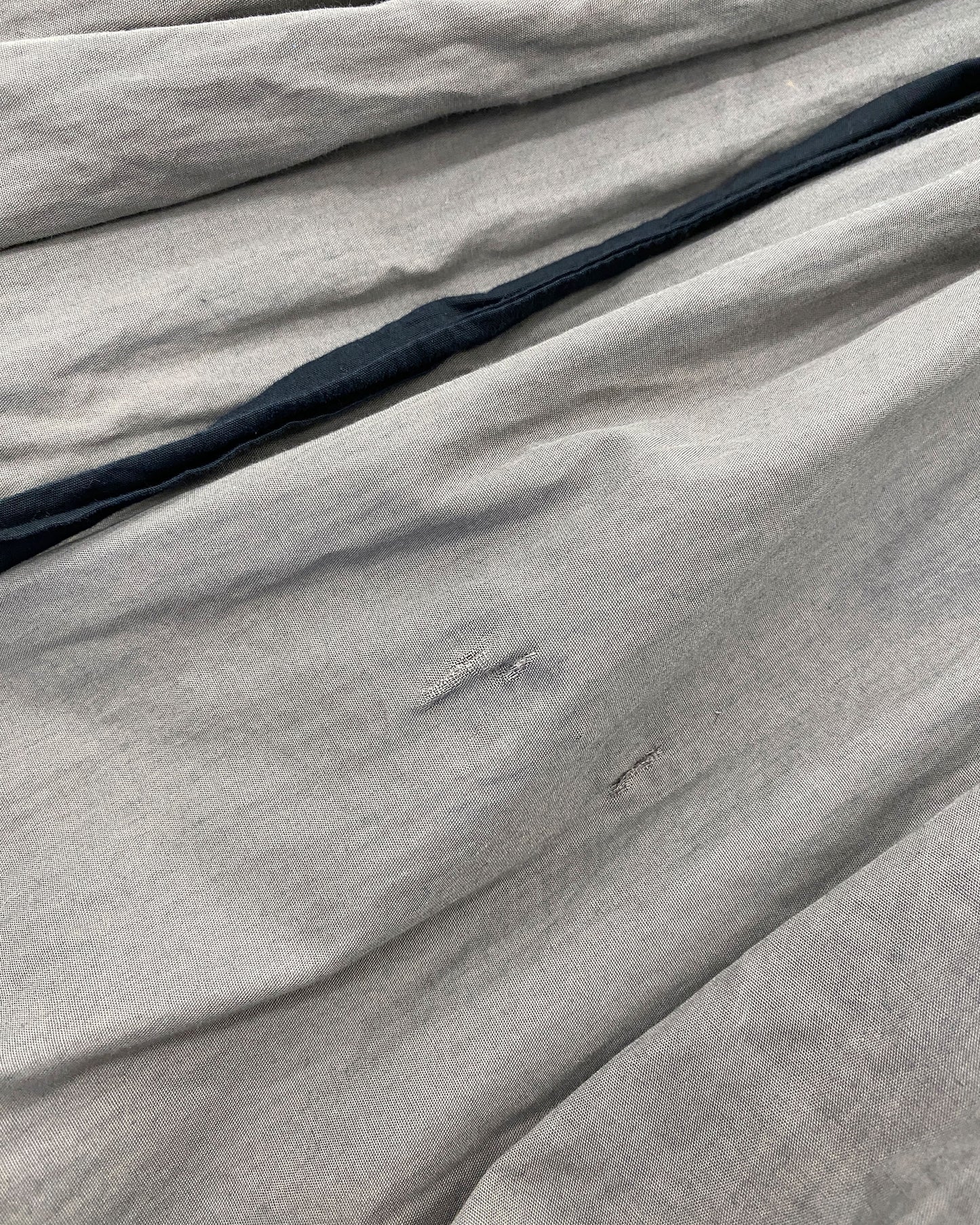 Kenzo 1980s Gathered Waistband Skirt Grey Blue