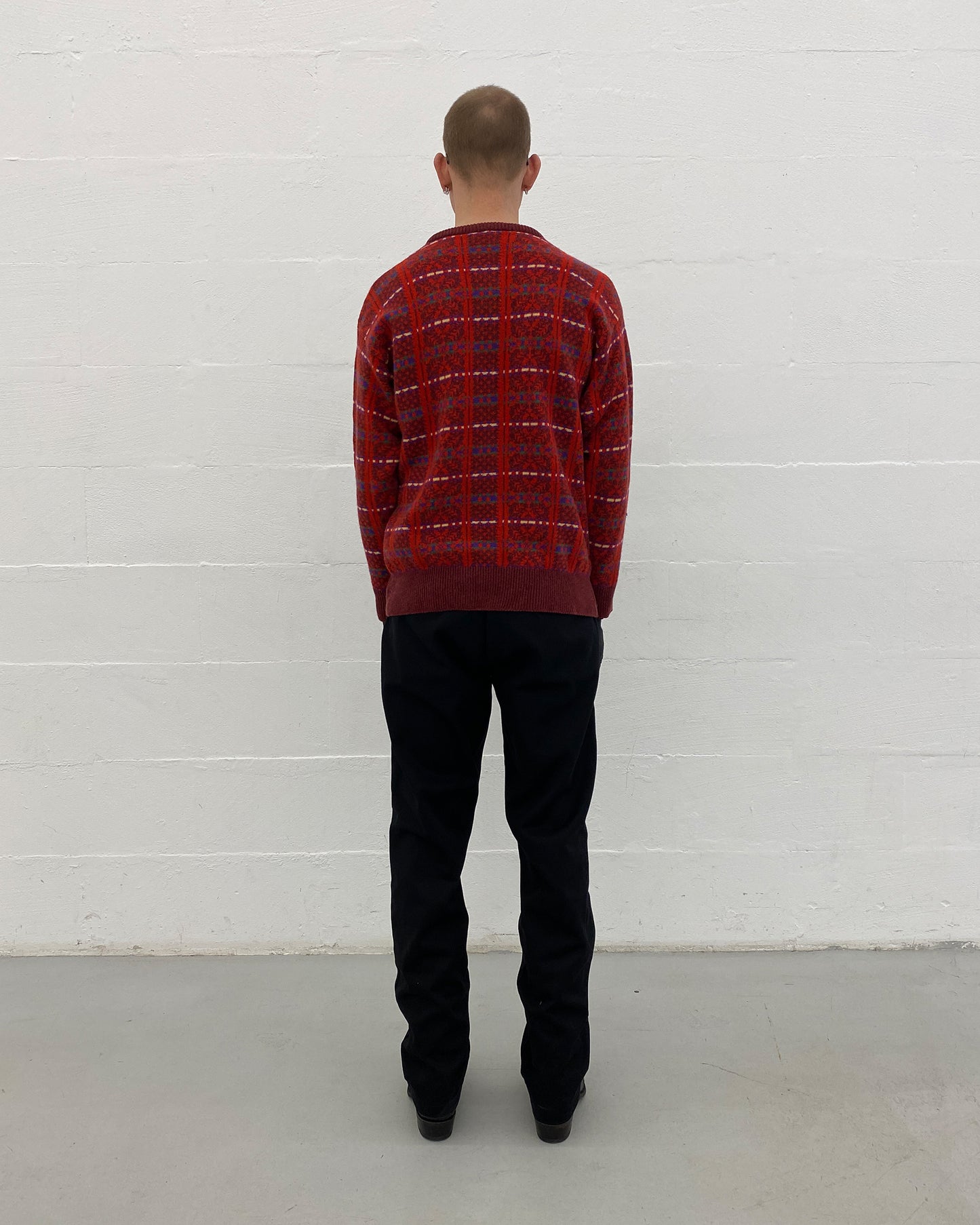 Kenzo 1980er Wollstrickpullover Rot 