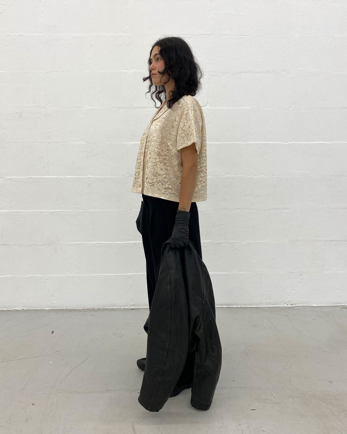 Closed 2020s Wool Wide Pants Black