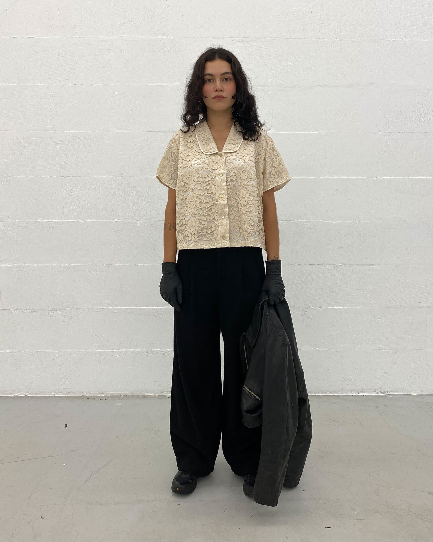 Closed 2020s Wool Wide Pants Black