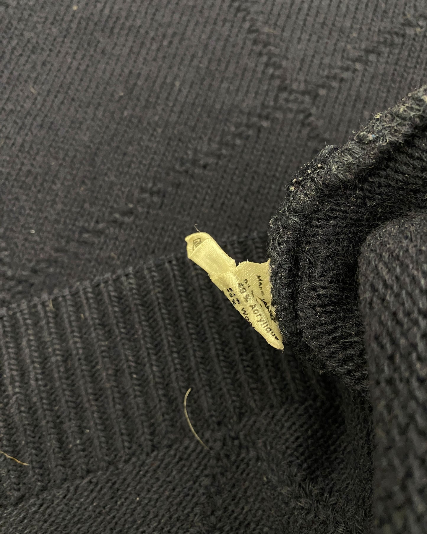 Lacoste 1980s Diamond Knit Sweater Navy