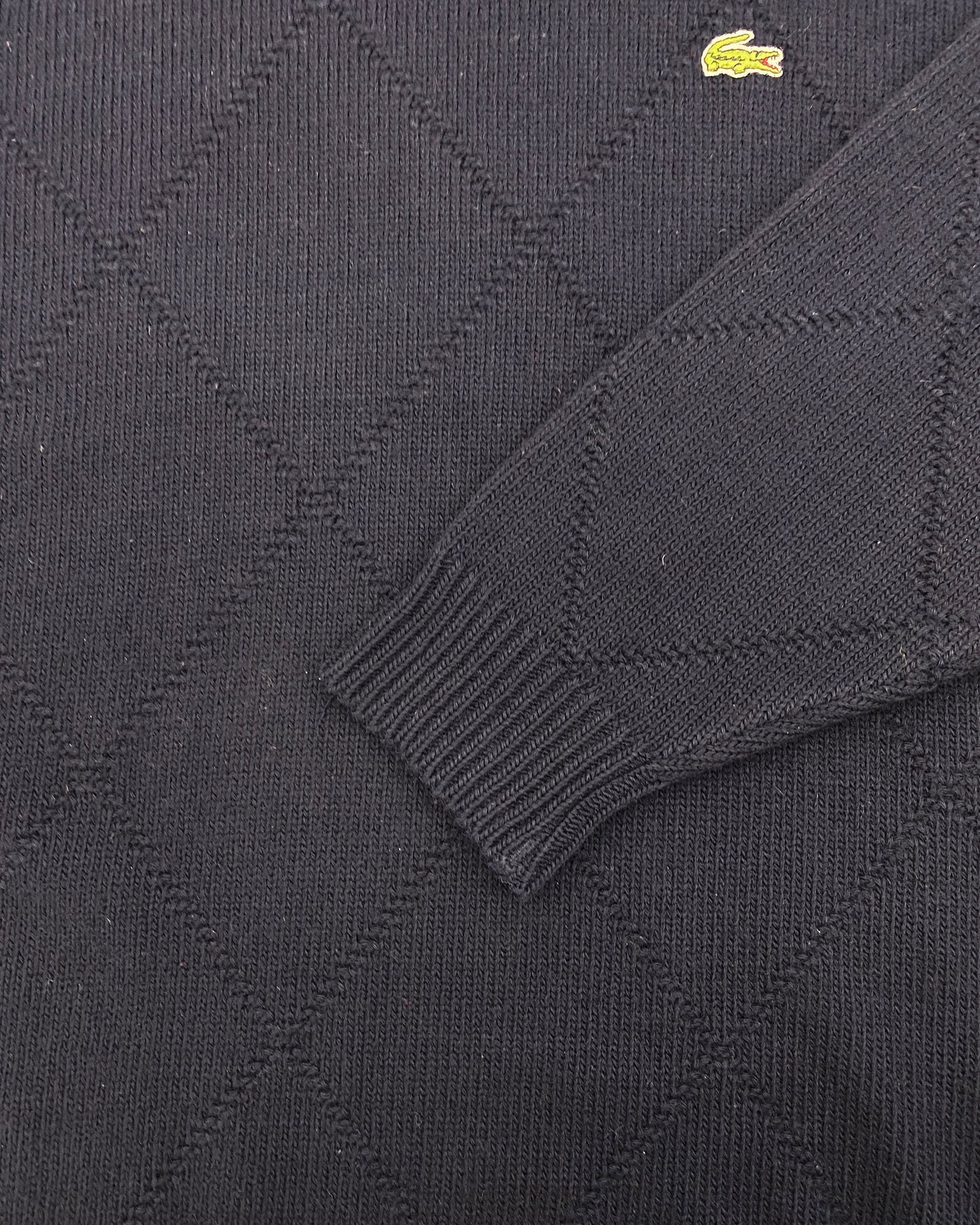 Lacoste 1980s Diamond Knit Sweater Navy