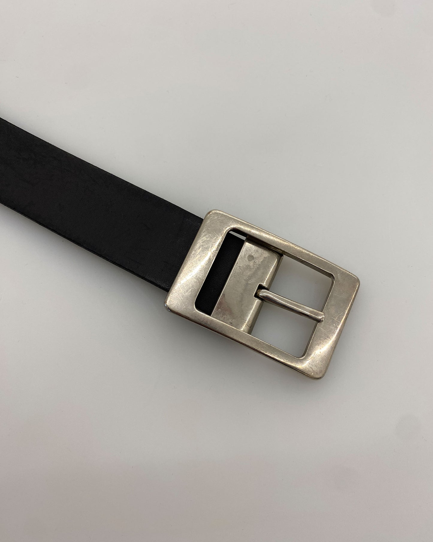 Vintage 2000s Soft Leather Belt Black