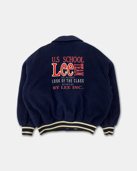 Lee Rough Riders 1980s US School Team Wool Jacket Navy