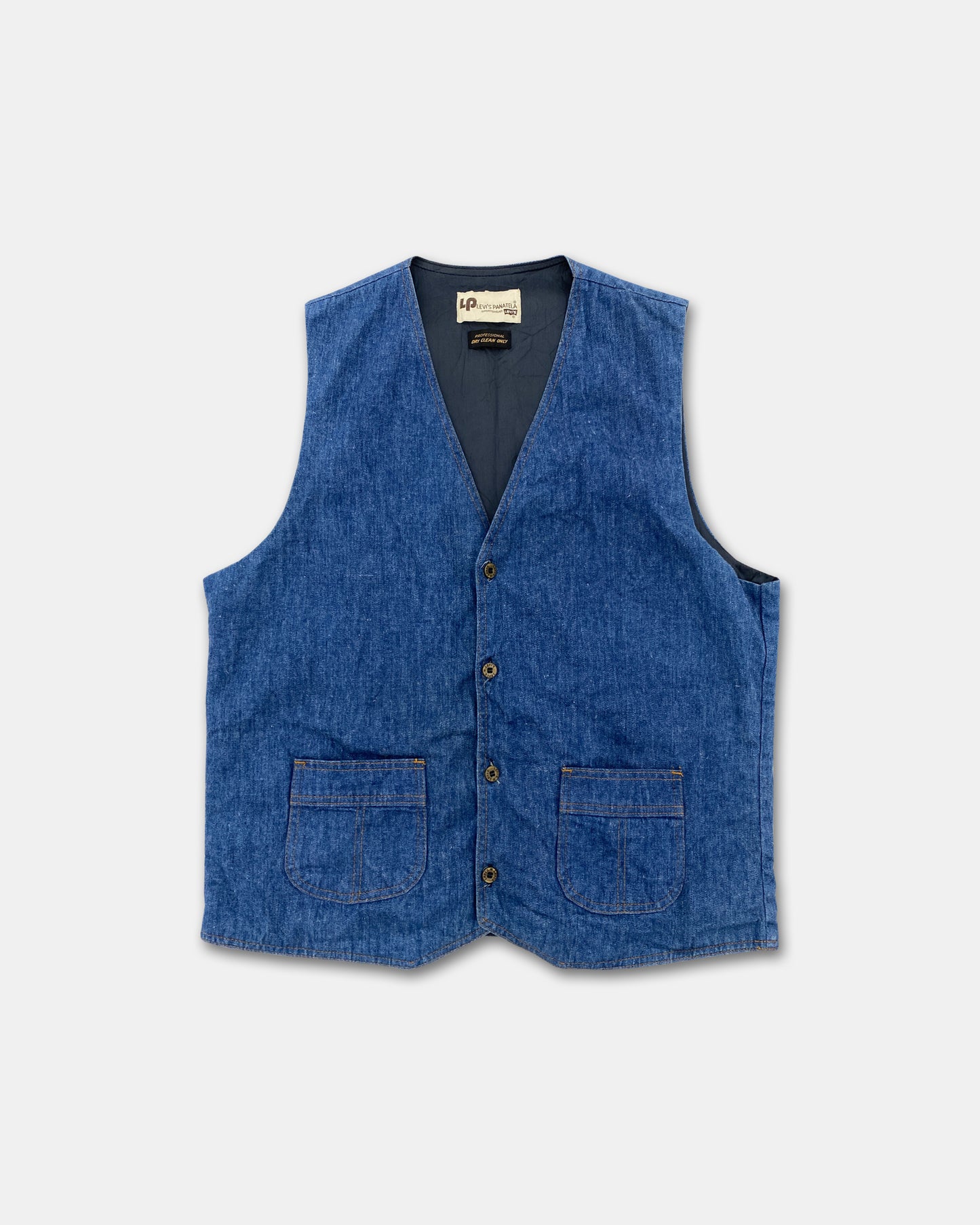 Levis 1970s Panatela Denim Vest Blue