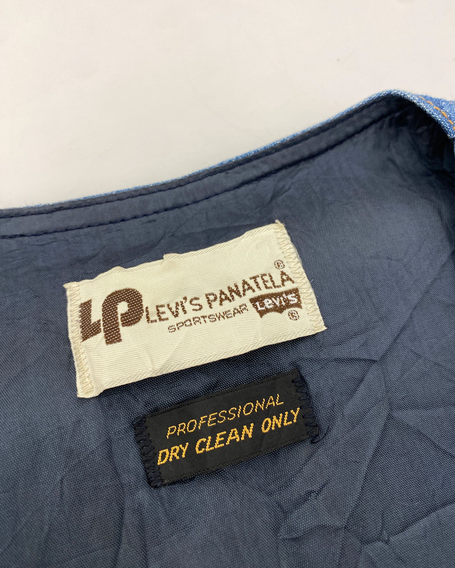 Levis 1970er Panatela Jeansweste Blau 