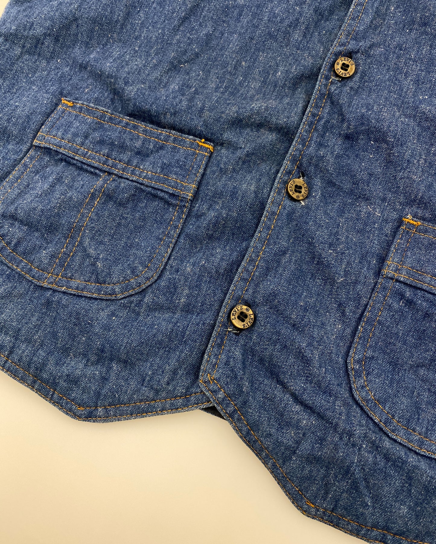 Levis 1970er Panatela Jeansweste Blau 