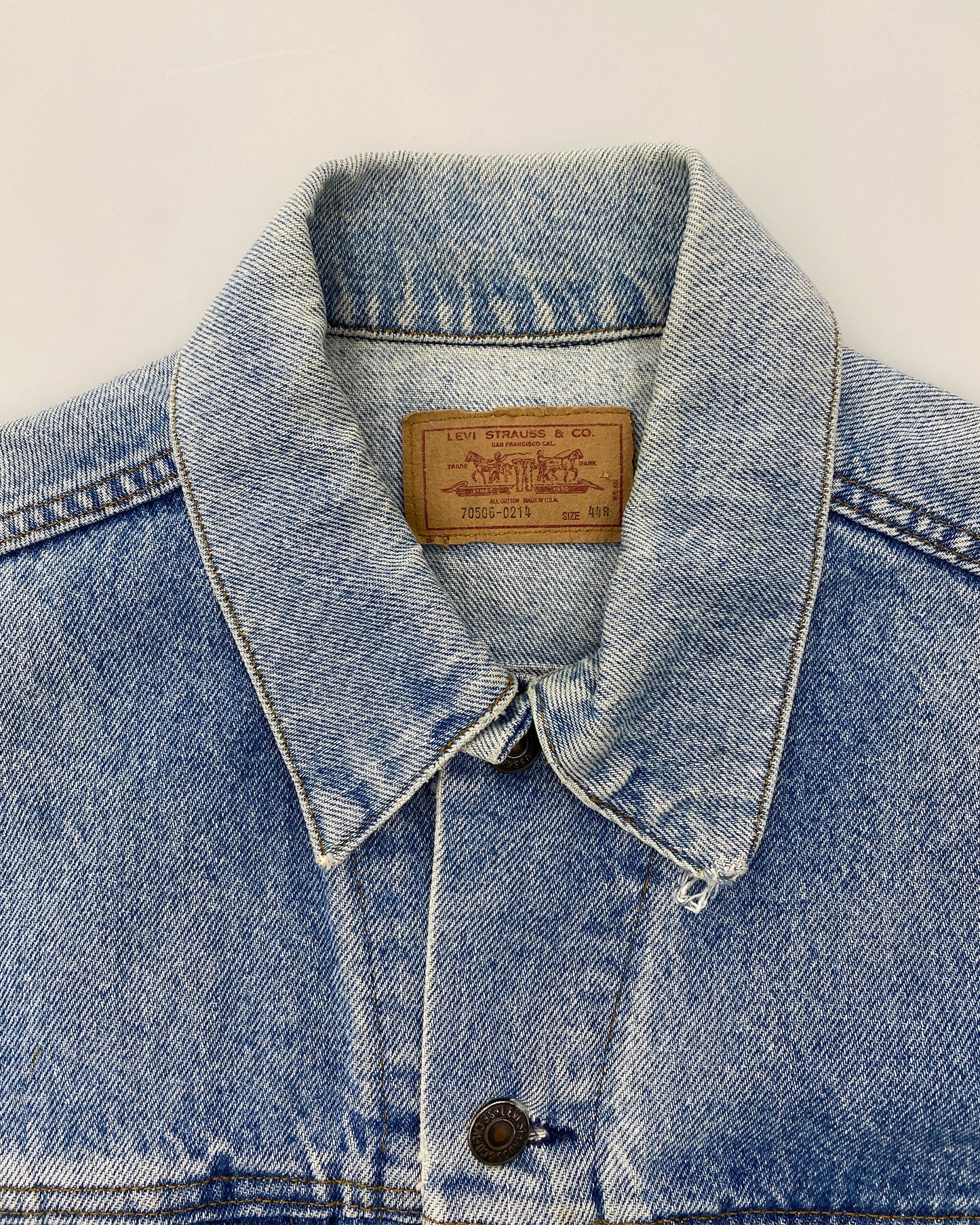 Levis 1980s Custom Band Iron Maiden + Cinderella Cut Off Sleeve Denim Vest Blue