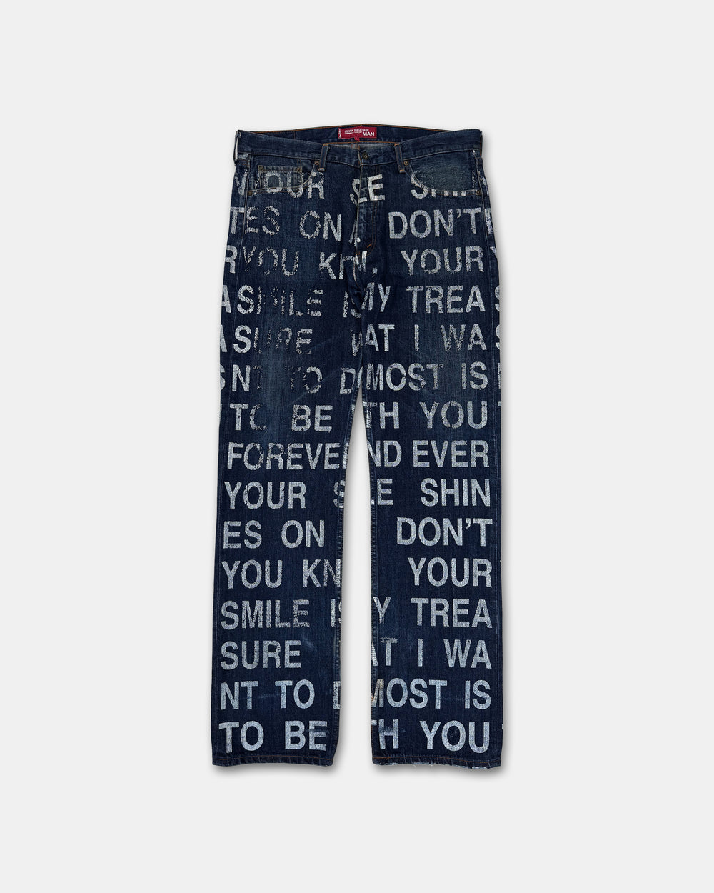 Junya Watanabe Man Comme des Garçons x Levis SS2002 Poem Denim Dark Blue