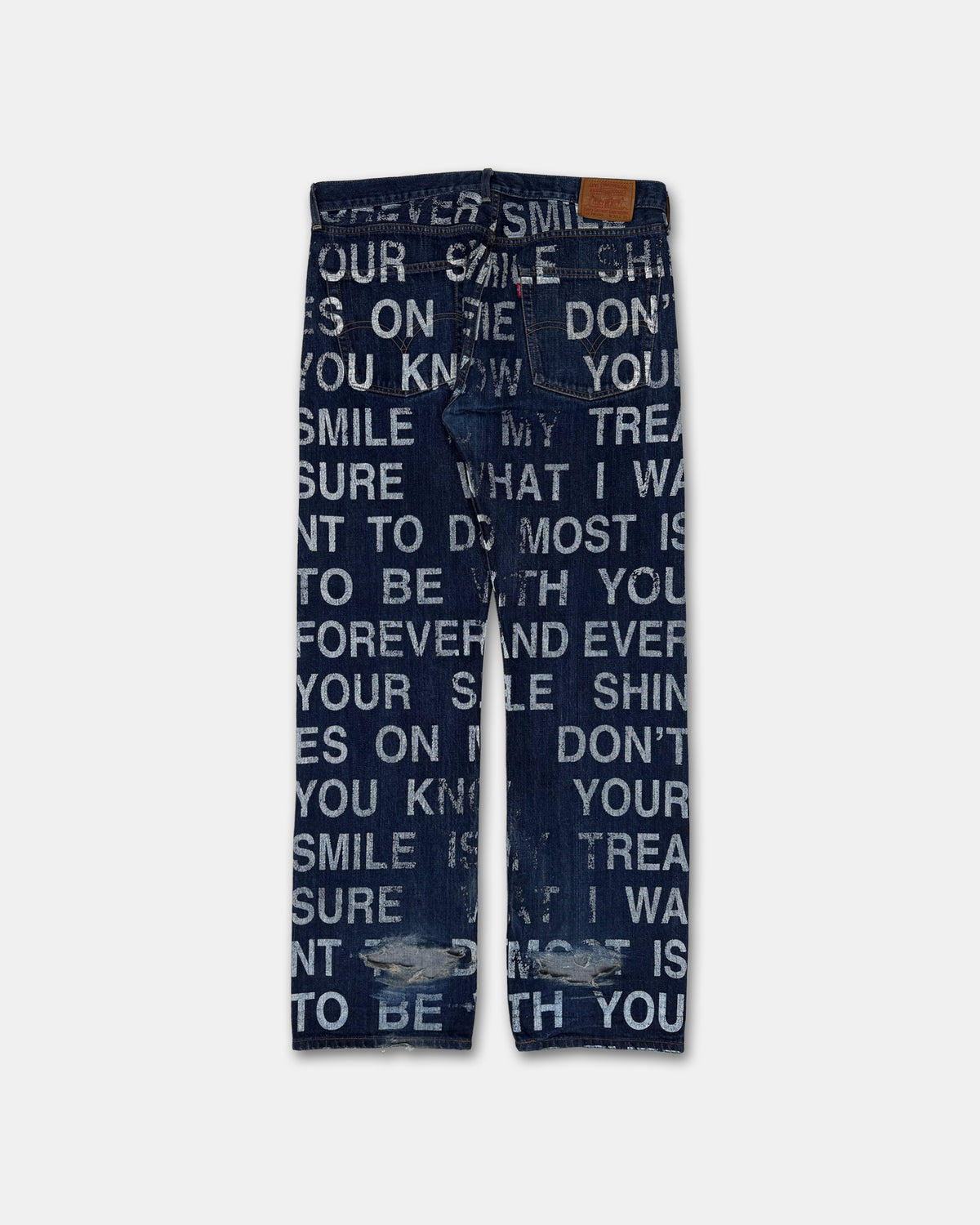 Junya Watanabe Man Comme des Garçons x Levis SS2002 Poem Denim Dark Blue