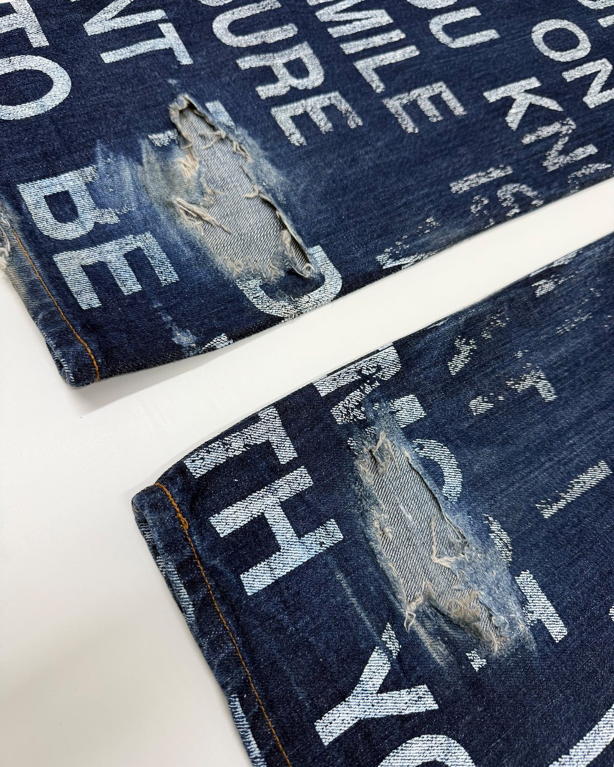 Junya Watanabe Man Comme des Garçons x Levis SS2002 Poem Denim Dark Blue
