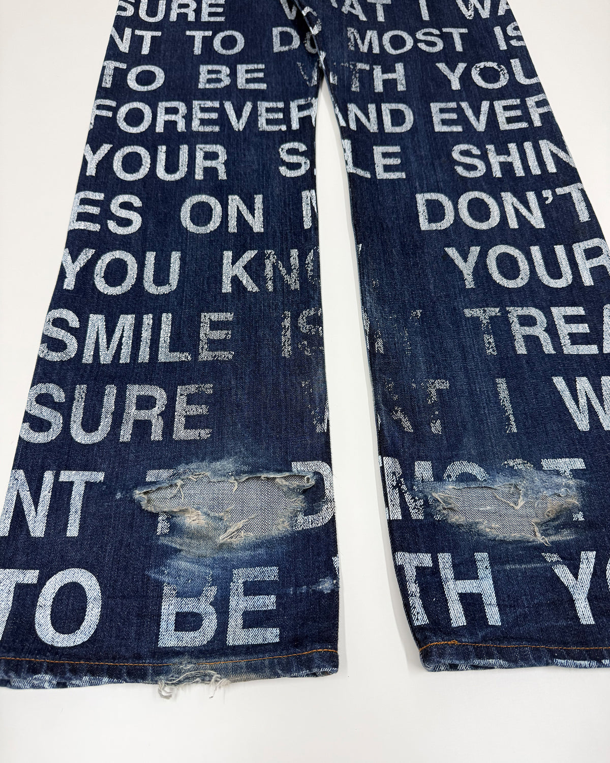Junya Watanabe Man Comme des Garçons x Levis SS2002 Poem Denim Dark Blue
