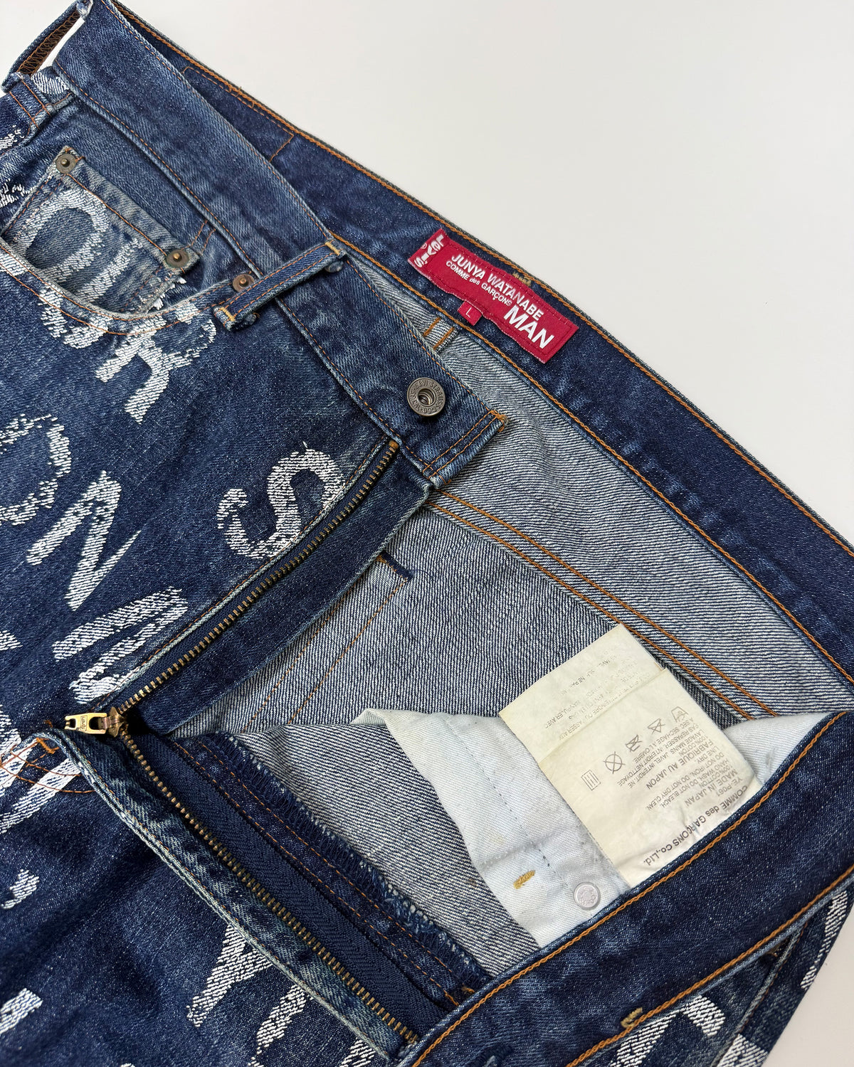 Junya Watanabe Man Comme des Garçons x Levis SS2002 Poem Denim Dark Blue