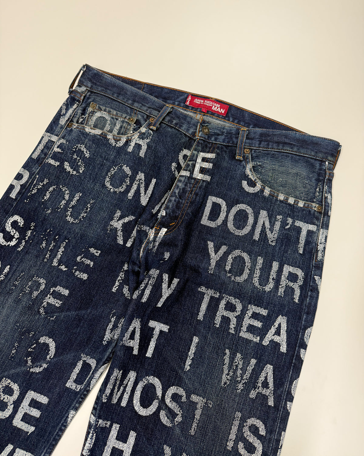 Junya Watanabe Man Comme des Garçons x Levis SS2002 Poem Denim Dark Blue