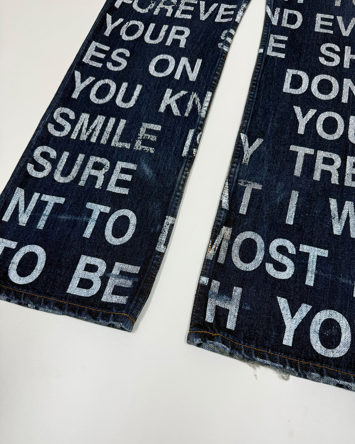 Junya Watanabe Man Comme des Garçons x Levis SS2002 Poem Denim Dark Blue