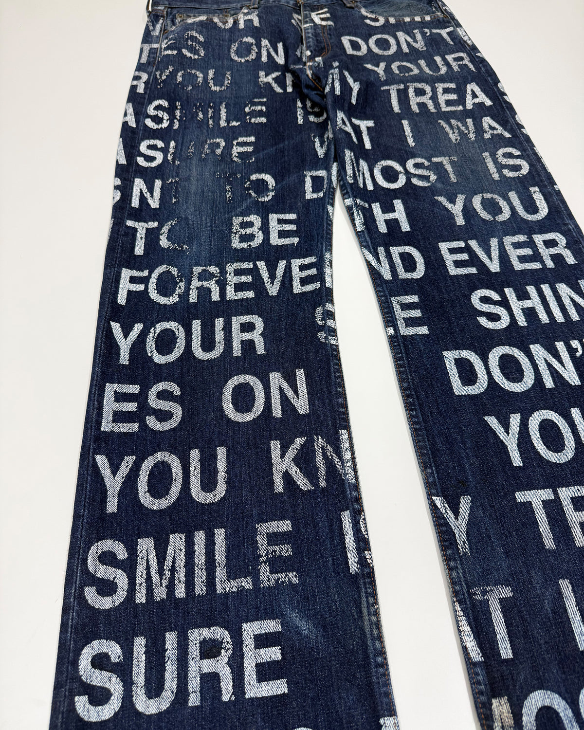 Junya Watanabe Man Comme des Garçons x Levis SS2002 Poem Denim Dark Blue