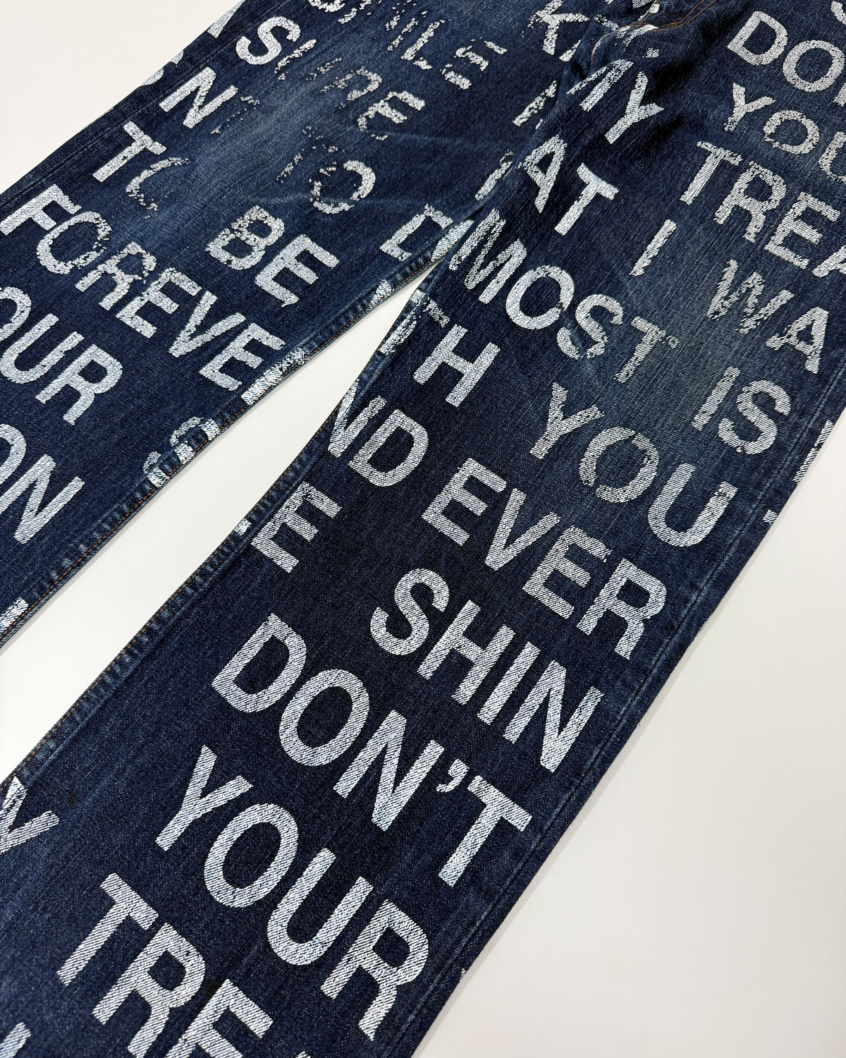Junya Watanabe Man Comme des Garçons x Levis SS2002 Poem Denim Dark Blue